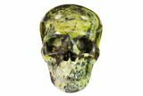 Realistic, Polished Yellow Turquoise Jasper Skull - Magnetic #151106-1
